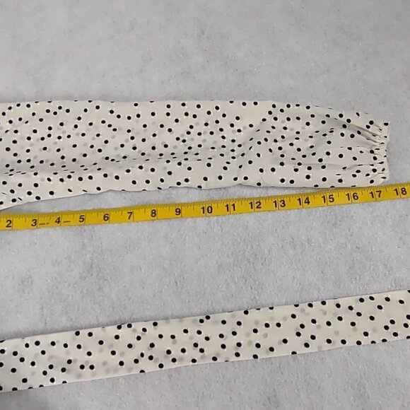 Zaful Black & White Spotted Belted Peplum Ruffle Bottom Romper Size 4 NWT - Picture 9 of 13